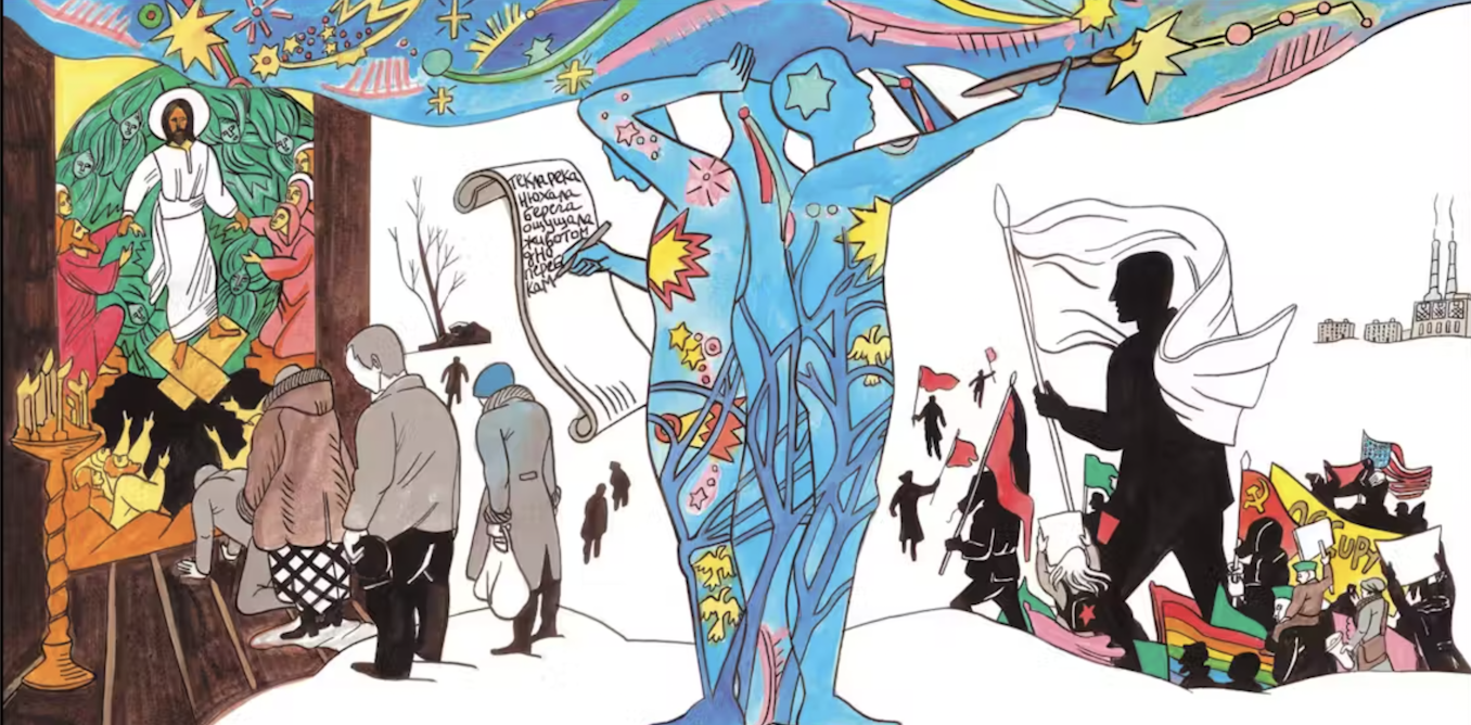 An artist traces her choices under Putin's Russia - from resistance to retreat to exile - one mural at a time