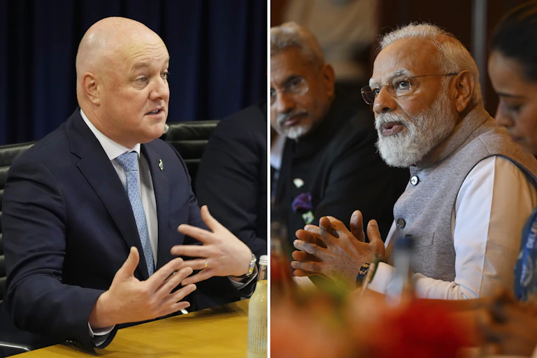 Christopher Luxon and Narendra Modi