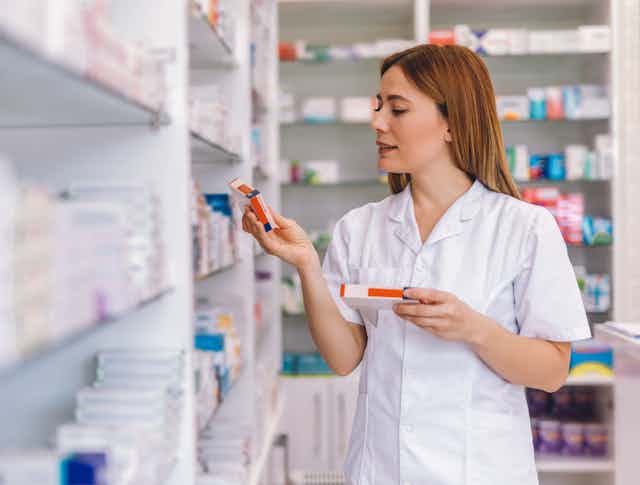 Pharmacist checks box