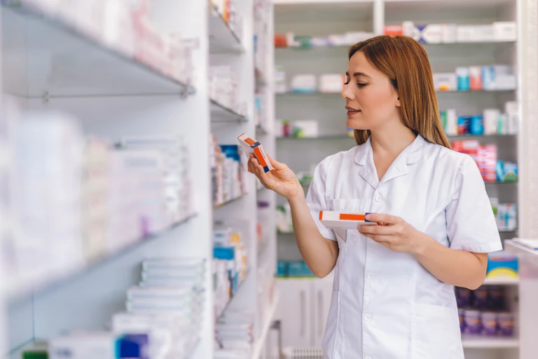 Pharmacist checks box