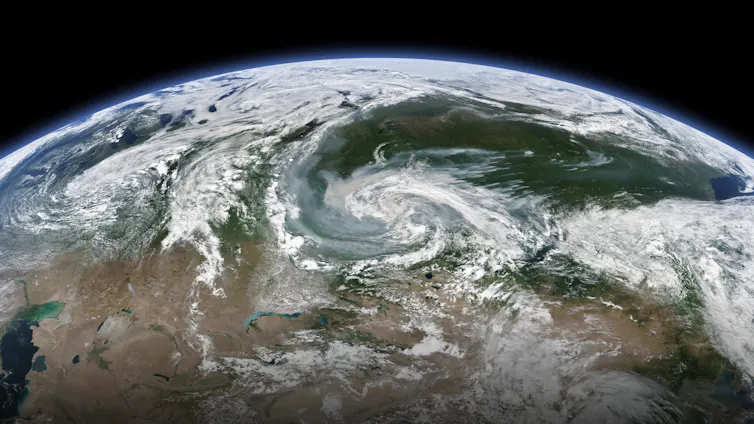 view of Earth from space