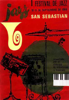 Cartel de la primera edición de Jazzaldia, el festival de jazz de San Sebastián.