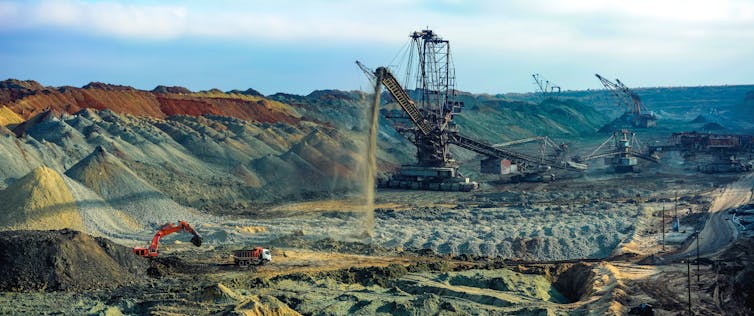 An opencast manganese ore mine in Ukraine.