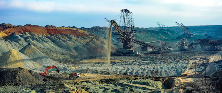 An opencast manganese ore mine in Ukraine.