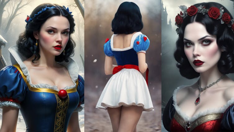 Imágenes de Blancanieves generadas por inteligencia artificial.