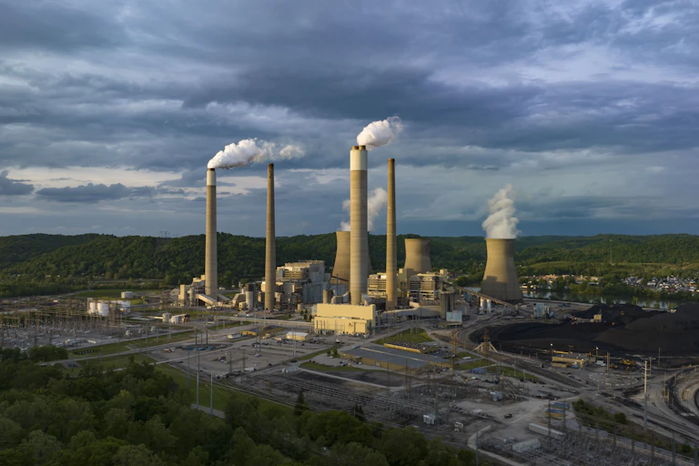 A coal-fired power plant in West Virginia