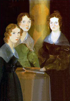 A painting of three young women, the Bronte sisters.
