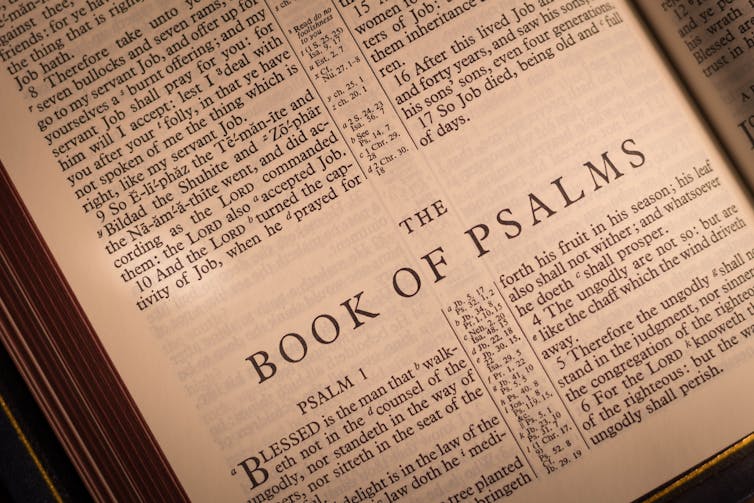 A page from the Book of Psalms.