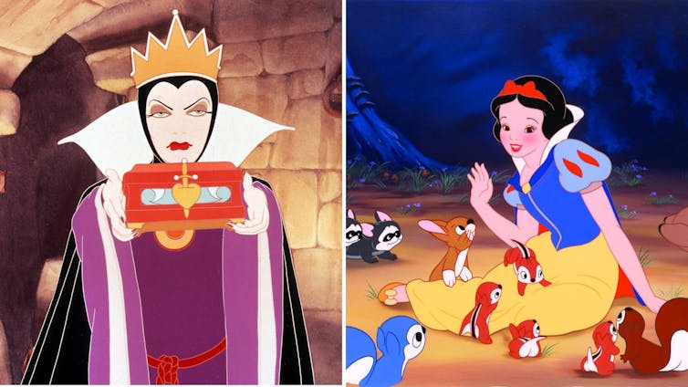 La madrastra, la _femme fatale_, y Blancanieves, el ángel del hogar.