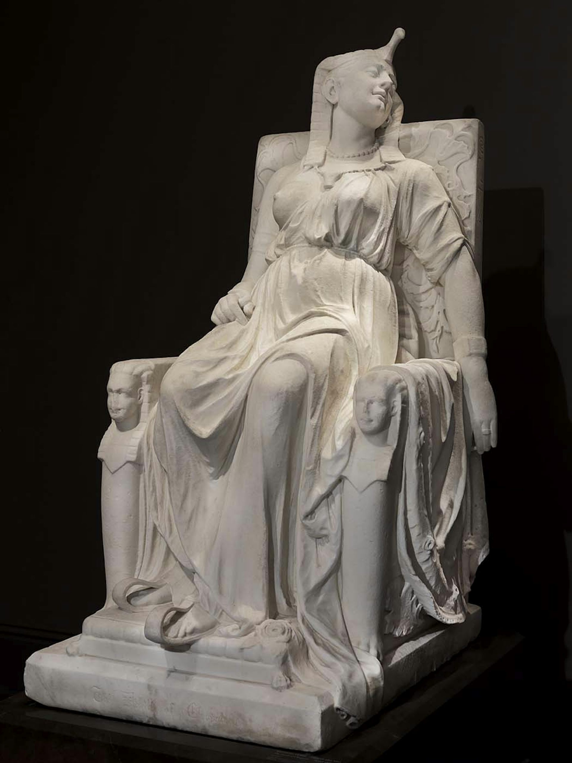 Edmonia Lewis's The Death of Cleopatra was first exhibited to great acclaim at the Philadelphia Centennial Exposition in 1876. It is now on display at the Smithsonian American Art Museum (SAAM) in Washington, DC, USA.