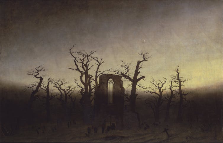 The concept that of 'romantic demise': from nineteenth-centering of pictures to lately 1 _ABADIA in Robledla_, from Caspar David Friedrich.