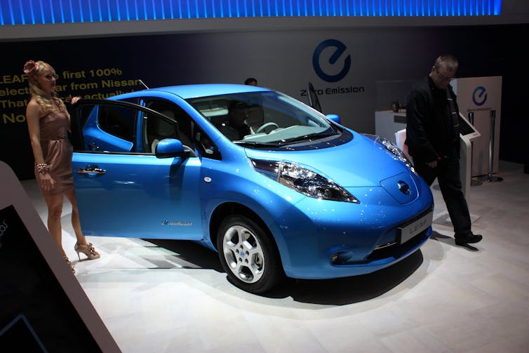 Small blue car