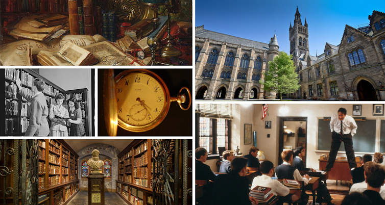 The concept that of 'romantic demise': from nineteenth-centering of pictures to lately 2 Collage of examples of elements of the Dark Academia Aesthetics.