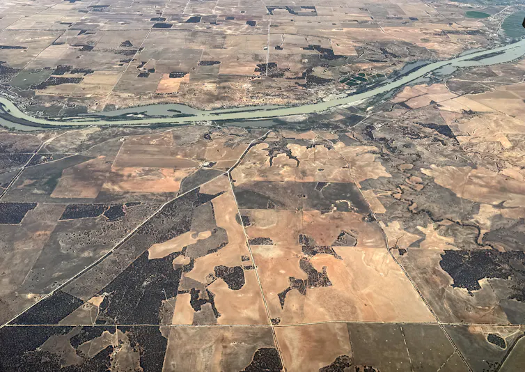 cleared land around river