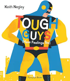 Cover for Tough Guys showing a sad superhero