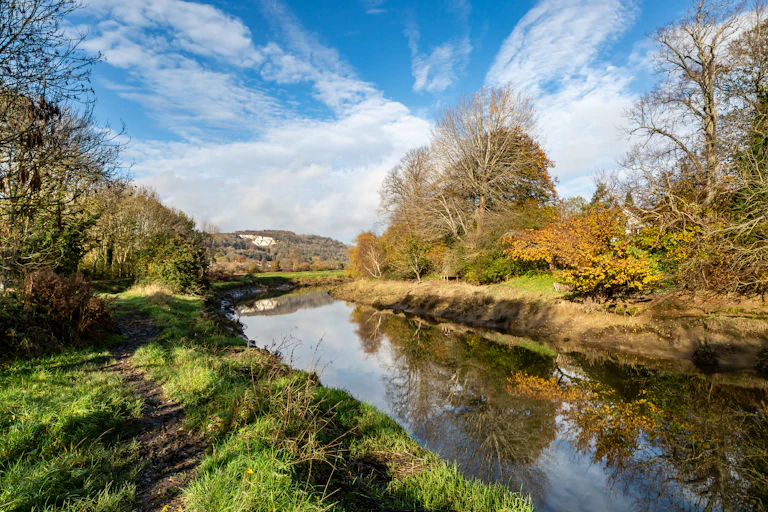 river in england on a sunny day