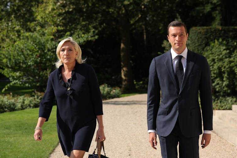 Marine le Pen and Jordan Bardella