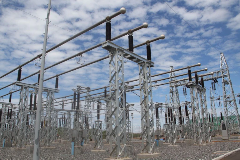 An electricity substation