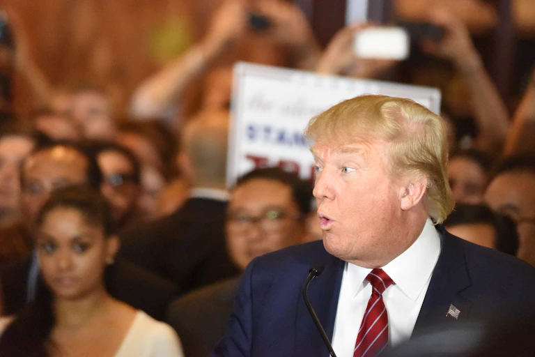 Donald Trump dans un congrès en 2015