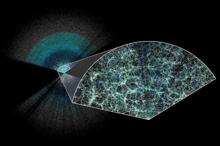 cartografiado del universo realizado con el instrumento DESI