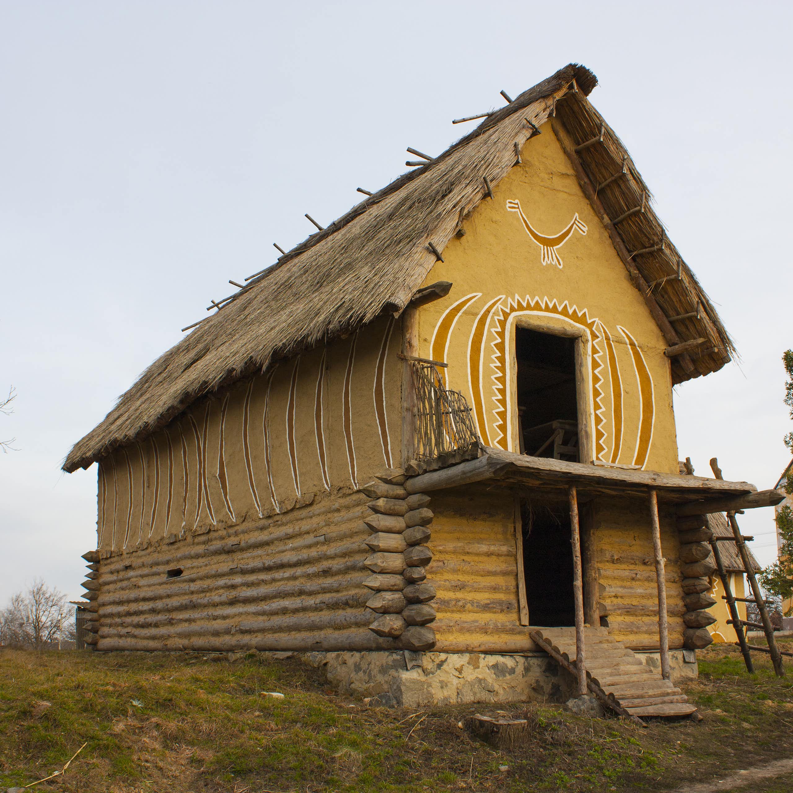 A reconstruction of a Trypillian settlement