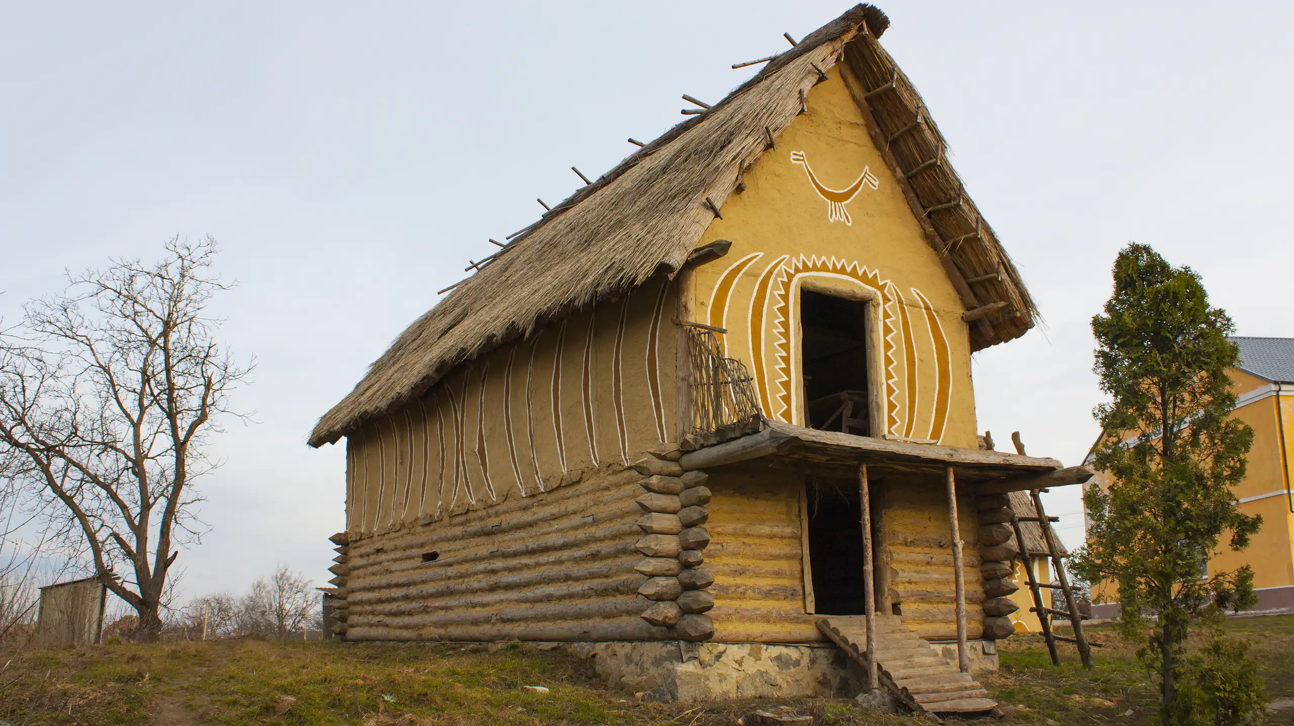 A reconstruction of a Trypillian settlement