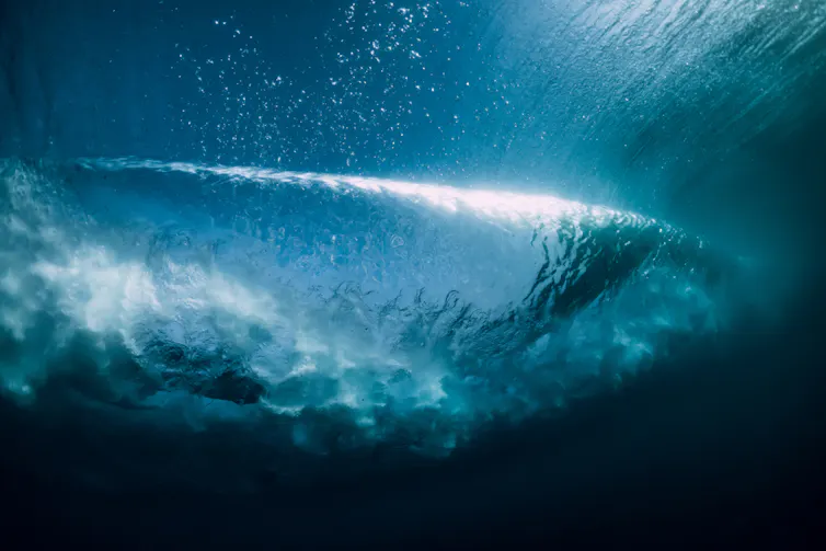 The ocean surface from below