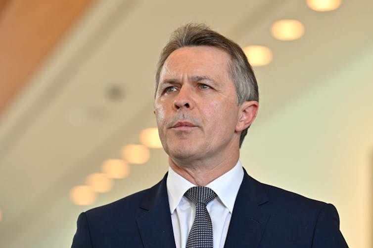 Education Minister Jason Clare speaks at Parliament House in Canberra.
