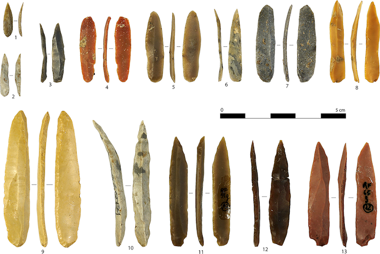 Immersed in on a regular basis lifetime of other people in prehistoric climate 40 000 years in the past 2 Soft -Tennes Lamels used as elements of hunting weapons
