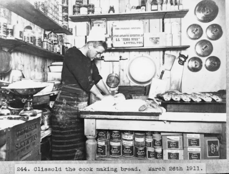 A man making bread in a kitchen