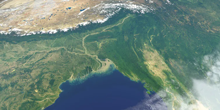 bangladesh and surrounding area from space