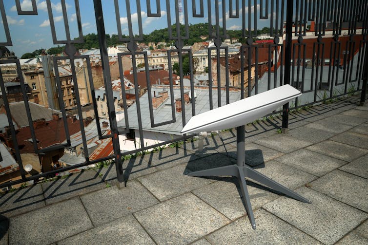 Starlink dish in Lviv.