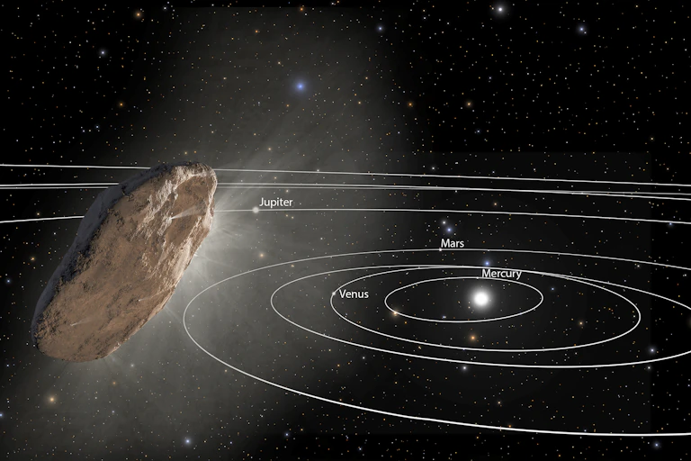 Illustration of 'Oumuamua.