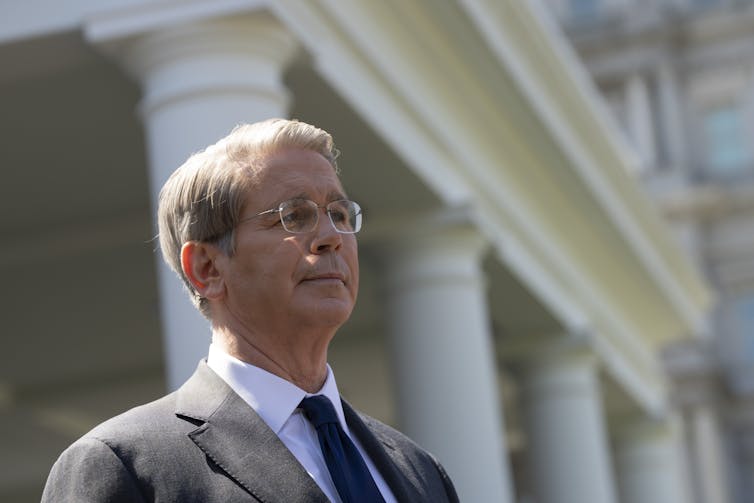 us treasury secretary scott bessent outside the white house