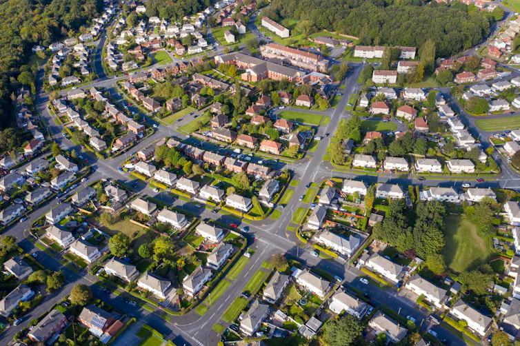 Aerial photo of housing estate