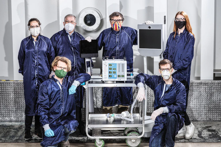 Ventilateur mis au point par la NASA pour les patients atteints de coronavirus.