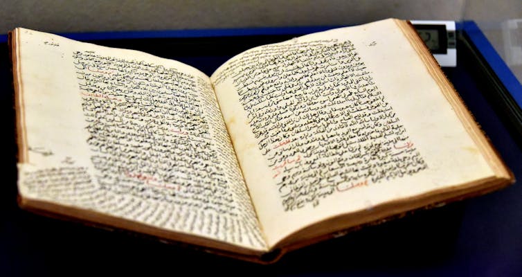A book with Arabic writing.