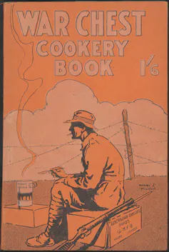 Orange book cover with an illustration of a soldier.
