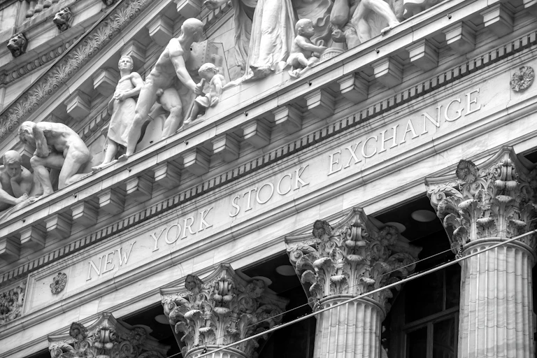 The exterior of the New York Stock Exchange building