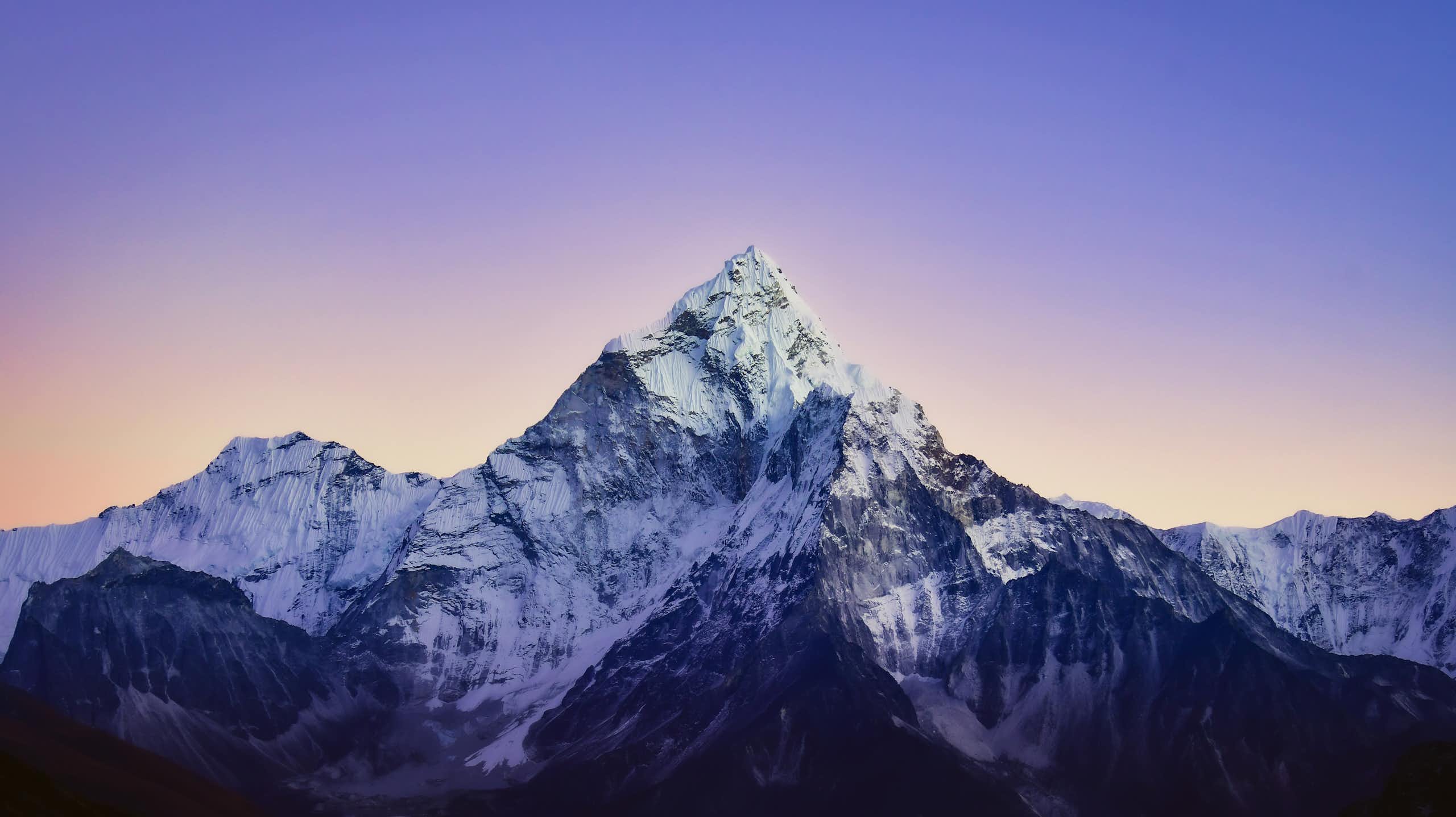 Silhuette of Ama Dablam - a mountain in the eastern Himalaya