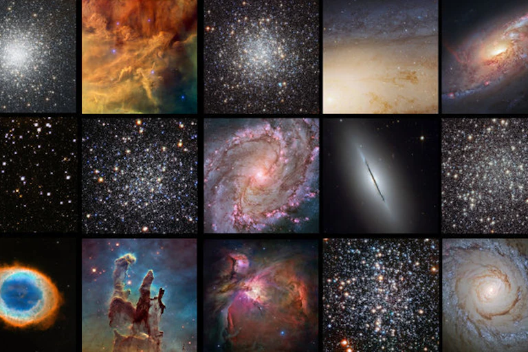 Composición de imágenes obtenidas por el telescopio espacial Hubble