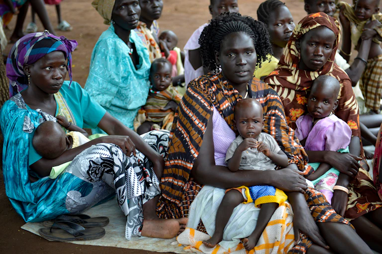 A group of women and children