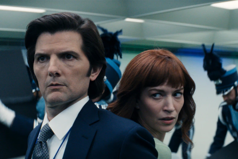 Image of the two main characters in Severance.