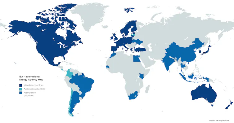 Annotated world map