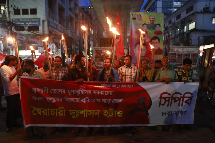 Torchlit march