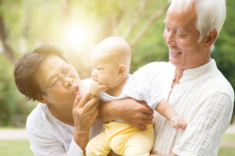 Grandparents with baby