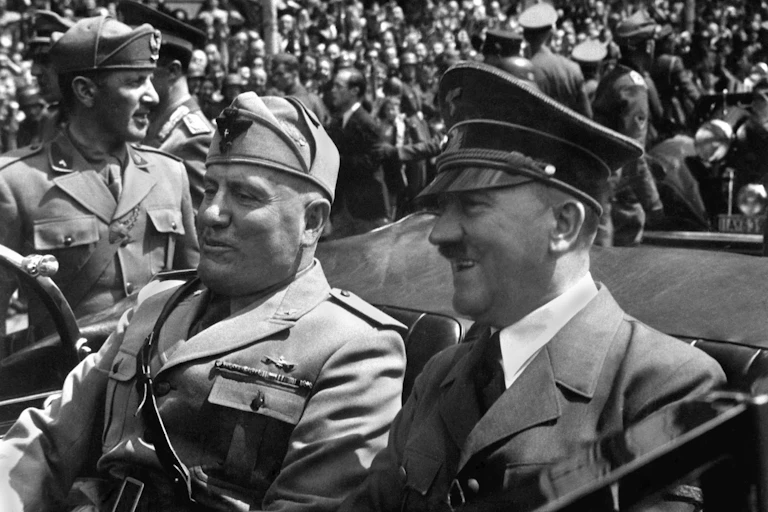 Hitler and Mussolini in Munich, Germany, June 18, 1940.