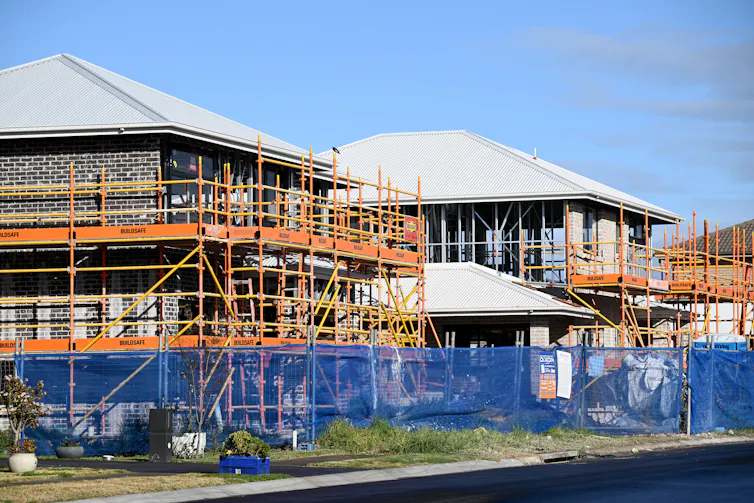 Houses under construction