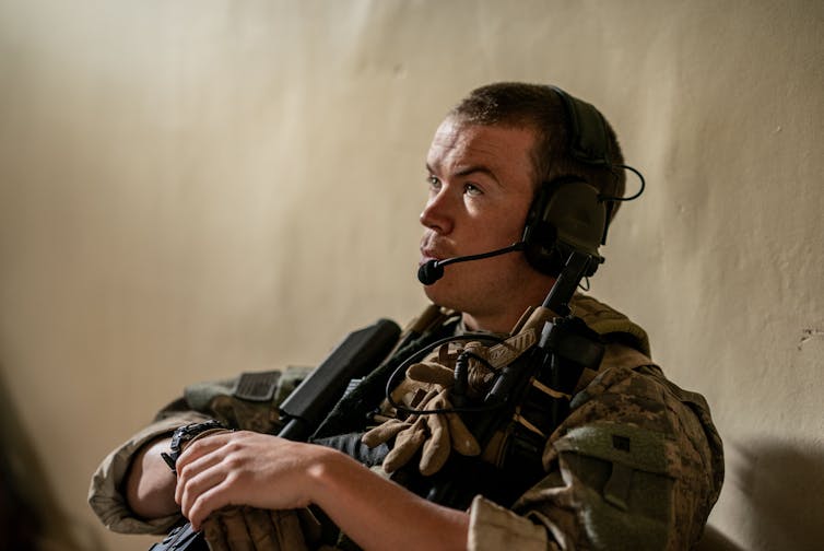 Will Poulter in a Seals uniform