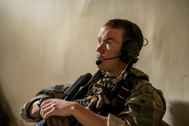Will Poulter in a Seals uniform